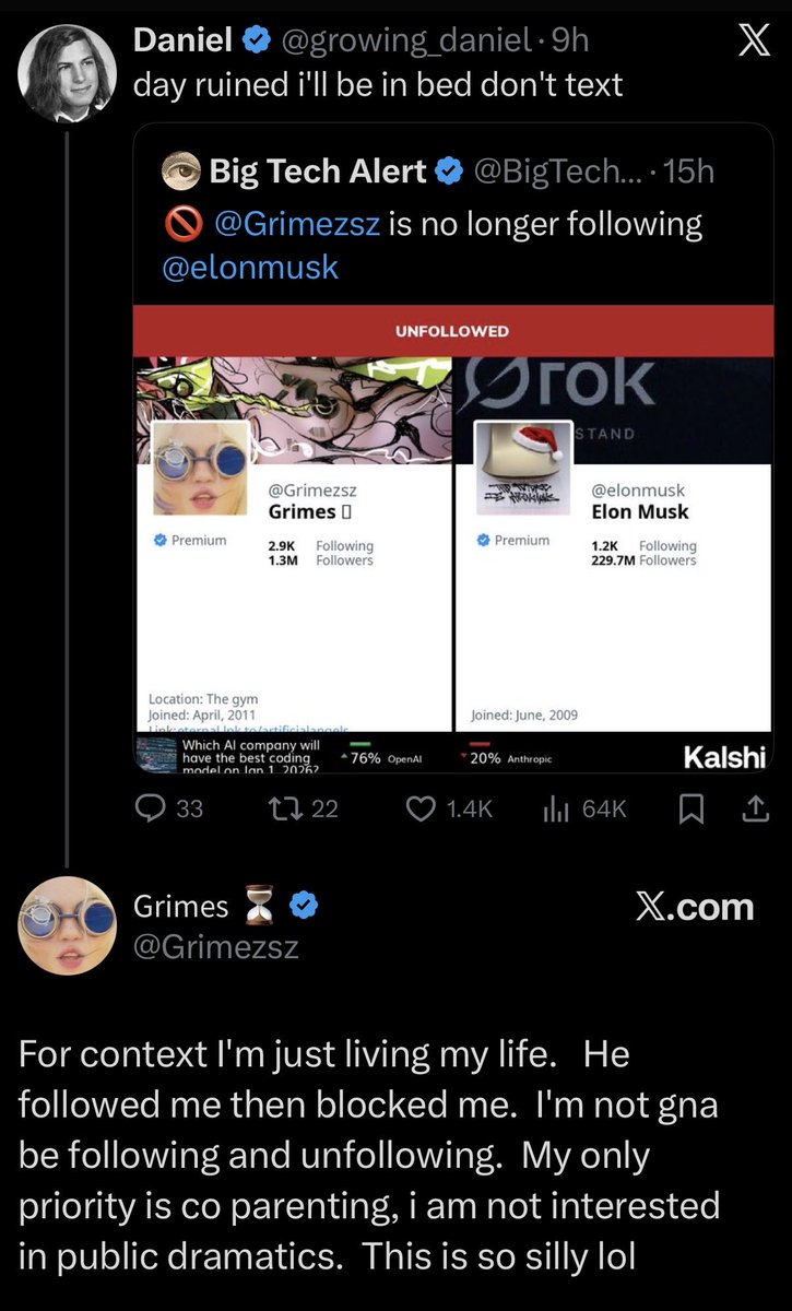 He followed her then blocked her lmfao
