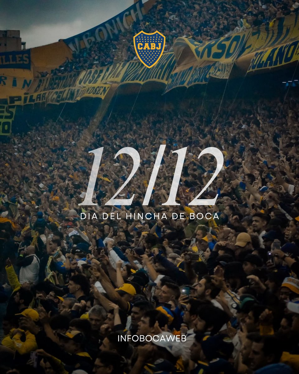 12/12 DIA DEL HINCHA DE BOCA 

Feliz dia, Xeneizes! 💙💛💙