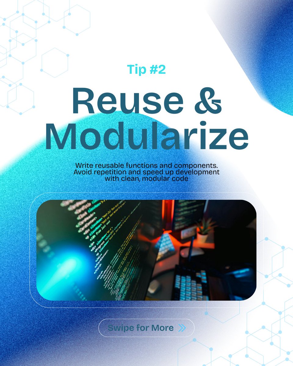 timbuchalka's tweet image. Swipe for some essential coding principles that every aspiring developer should master.  

Whether you are learning Python, Java, JavaScript, or C++, these principles apply across every language and every level.  
Start with one tip today. 
Implement it. 
Improve it. 
Continue.