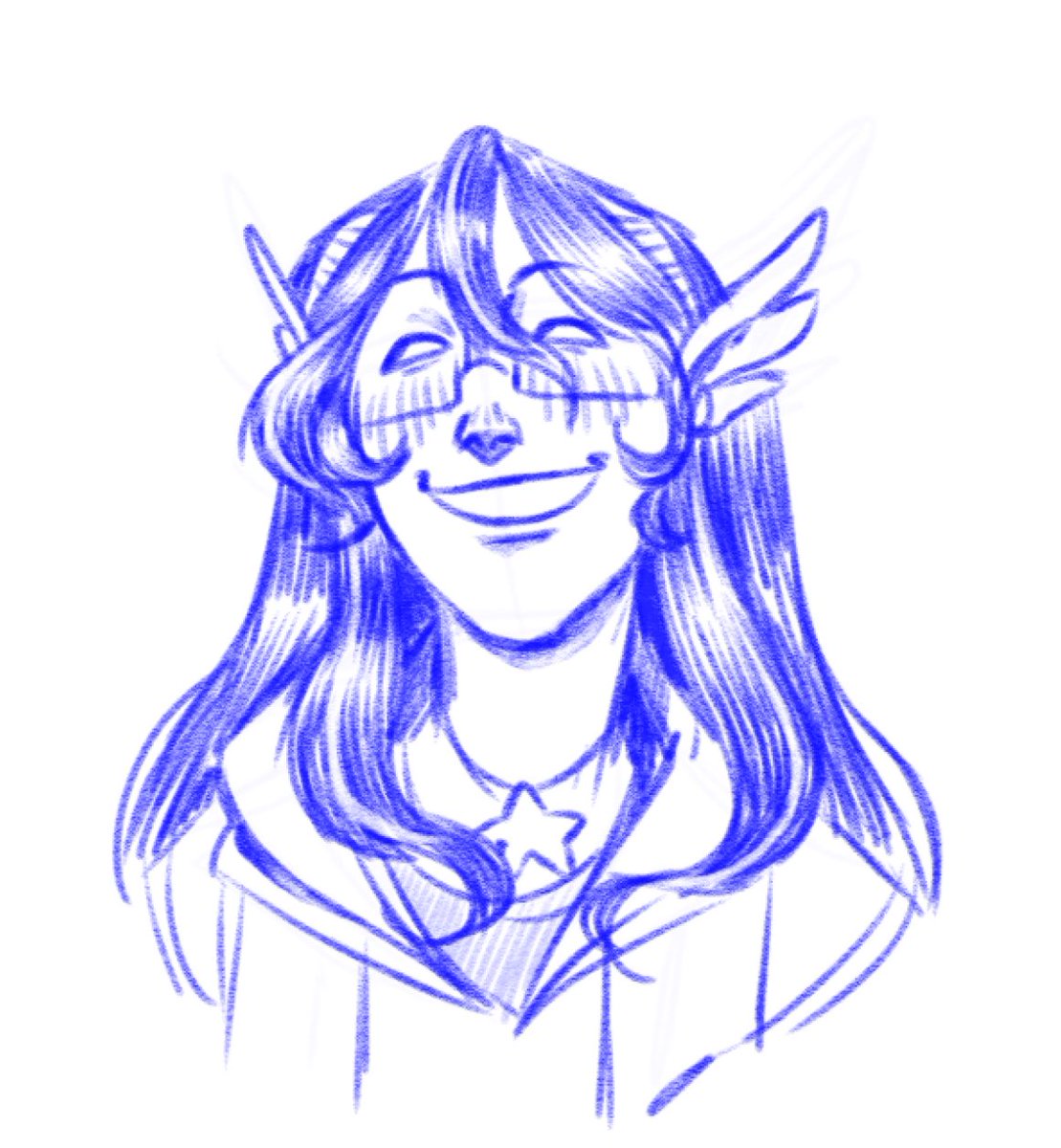 sketch of <a href="/fivetail/">five 🇵🇸 FREE PALESTINE</a> ‘s HL reactive sprite done during today’s stream