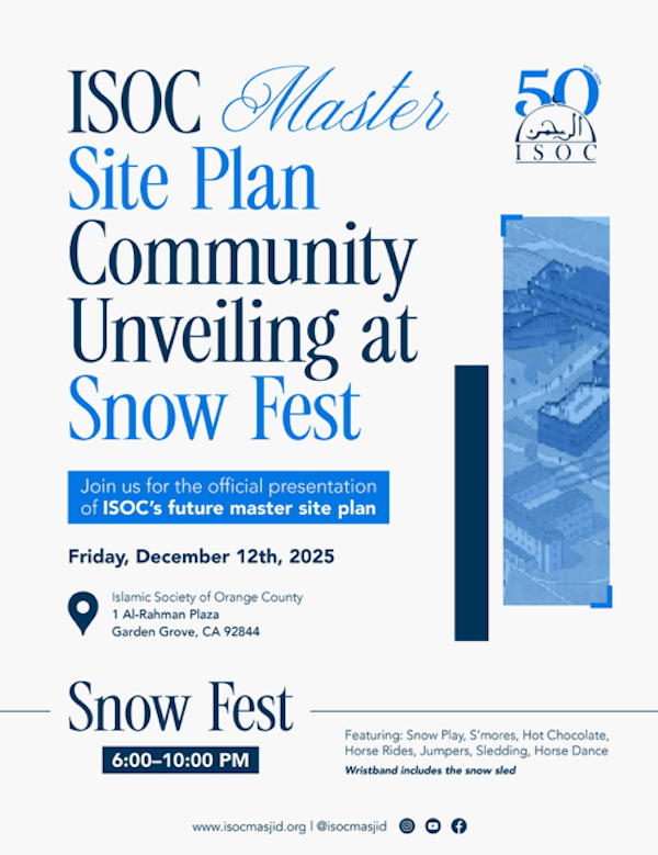 ISOCweb's tweet image. ISOC Weekly News 12/12/2025: Master Site Plan Community Unveiling, Snow Fest - mailchi.mp/isocmasjid/iso…