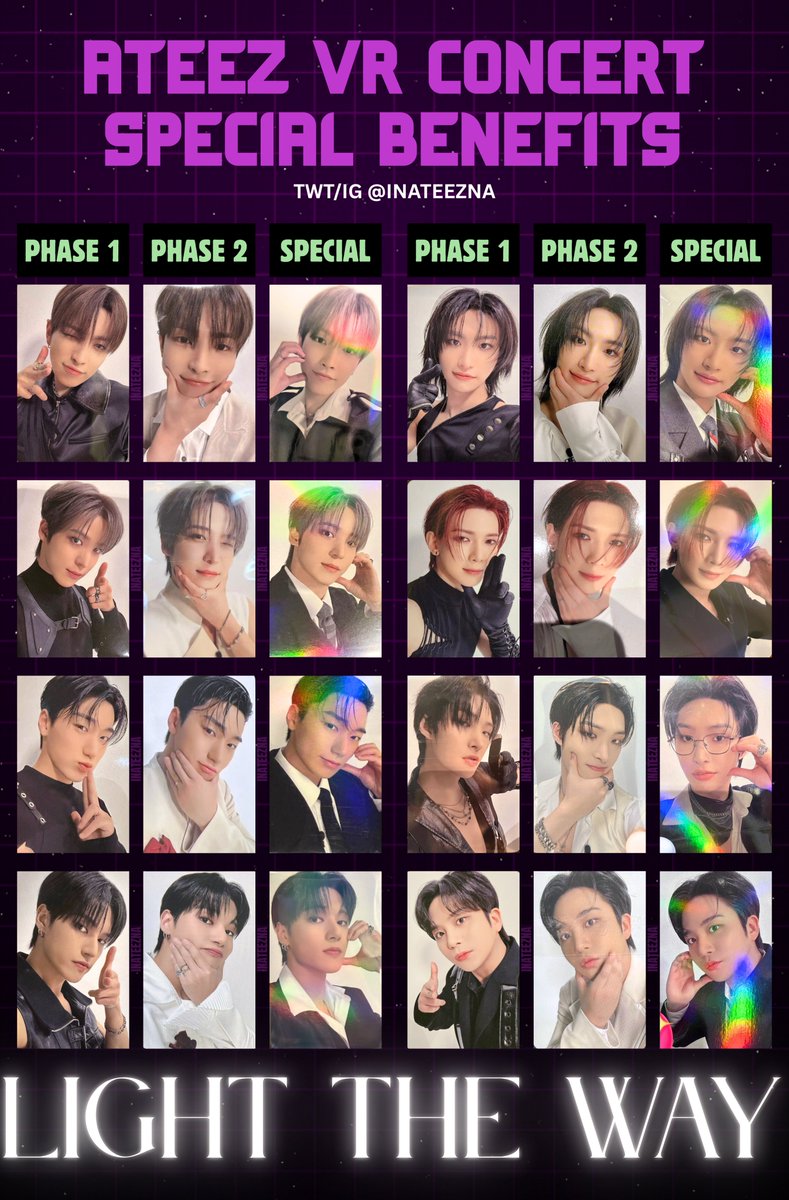 ATEEZ VR CONCERT : LIGHT THE WAY PHOTOCARD PC TEMPLATE Phase