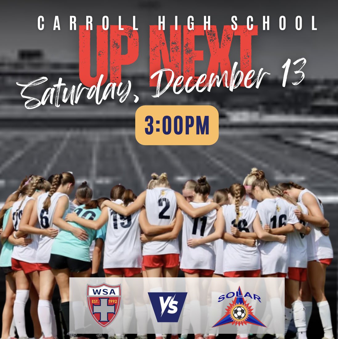 FINAL GAME of <a href="/ECNLgirls/">ECNL Girls</a> 2025 THIS Saturday in Dallas at Carroll High School vs <a href="/Solar09gECNL/">Solar 09g ECNL (U17)</a>

3:00pm on the Turf Field ⚽️

<a href="/ImYouthSoccer/">ECNL/GA/Recruiting/College Soccer</a> <a href="/ImCollegeSoccer/">College Soccer Truth ™</a> <a href="/PrepSoccer/">Prep Soccer ⚽️</a> <a href="/TopDrawerSoccer/">TopDrawerSoccer</a>