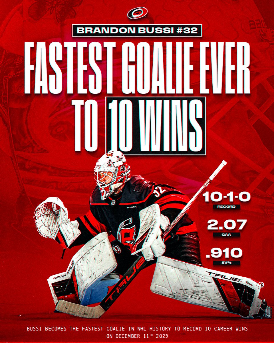 NHL's tweet image. HISTORY FOR BRANDON BUSSI! 🚌