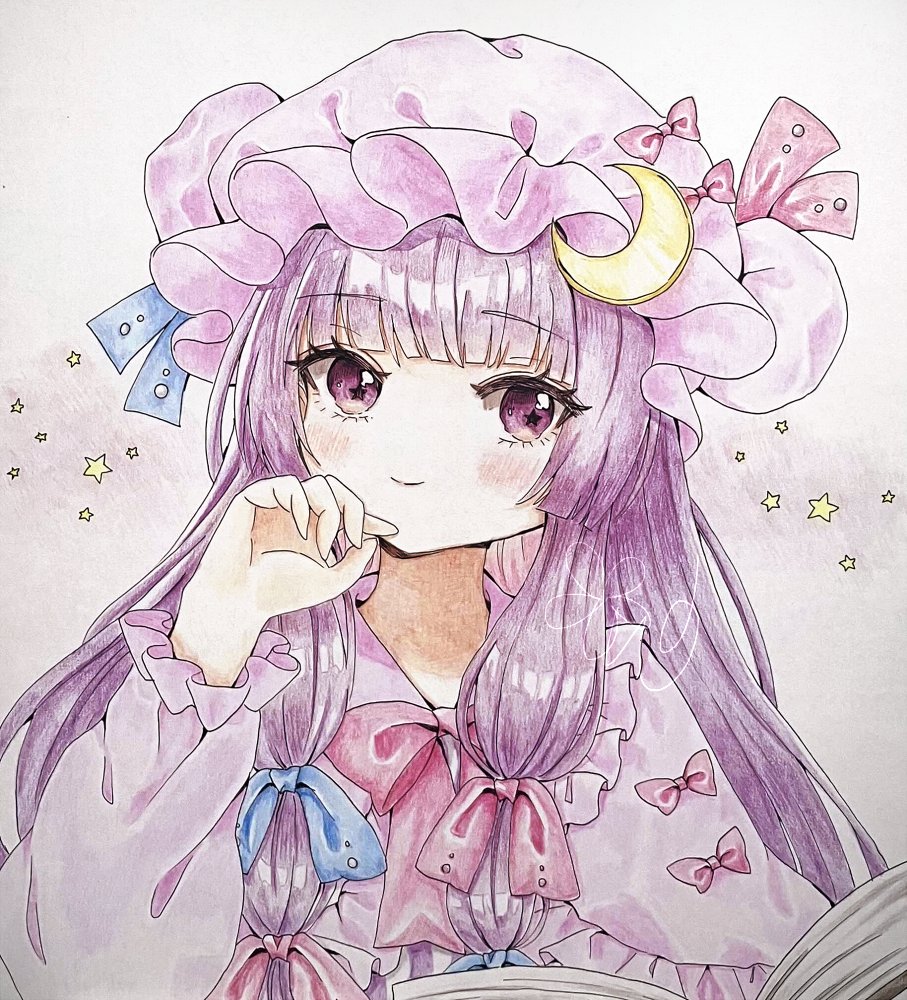 パチュリー✨色鉛筆色紙