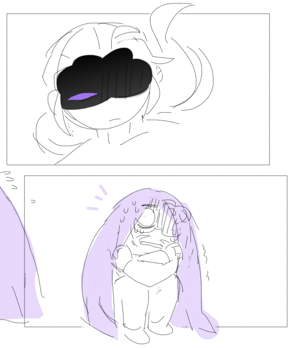 insomniac_1XN's tweet photo. really stupid idea for that old rhythm doctor possession au where i add mark to it but all of the possessed patients just leave him alone because his purple blanket makes them think he's already one of them https://t.co/BmUpCh4ynT