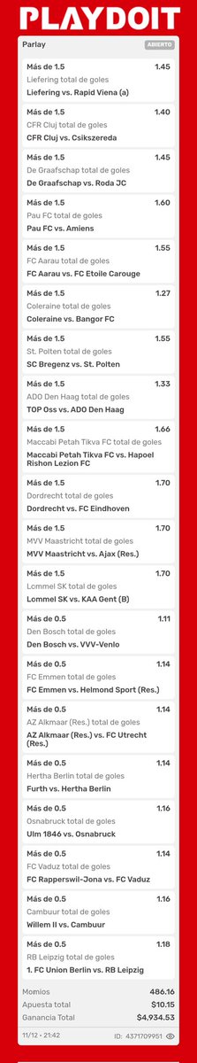 LiveBettingPick's tweet photo. Acabo de hacer una apuesta en Playdoit! haz una parecida a la mía en un solo clic.
https://t.co/HYZz6n2UeA https://t.co/JGMYKLB4jP
