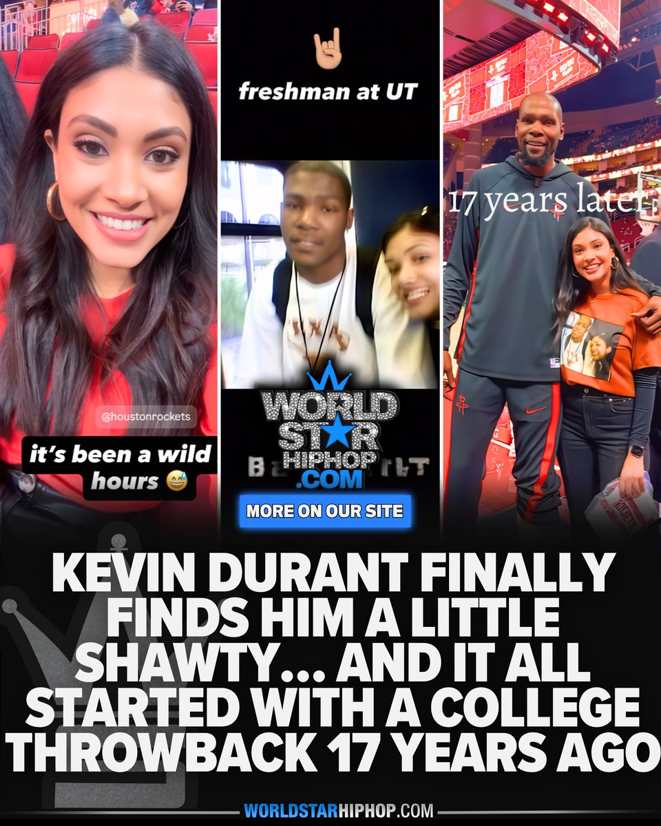 17 years later and KD done spun the block 😭🔥
Man finally got him a lil shawty after she posted that college throwback.

worldstar.com/videos/wshhgBq…