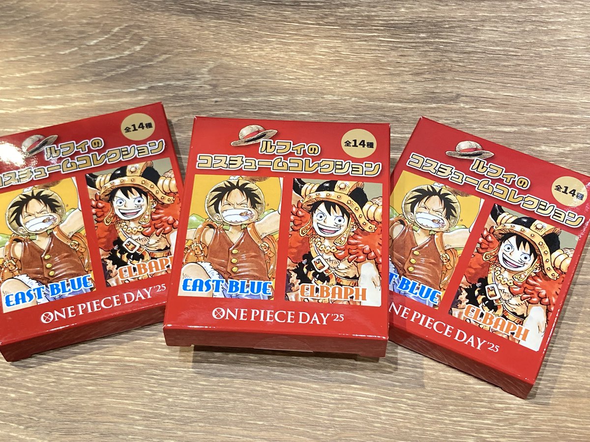 ルフィのコスチュームコレクション アクリルブロック 全14種 新商品】原画商品 〈ONE PIECE DAY'25〉 ルフィのコスチューム