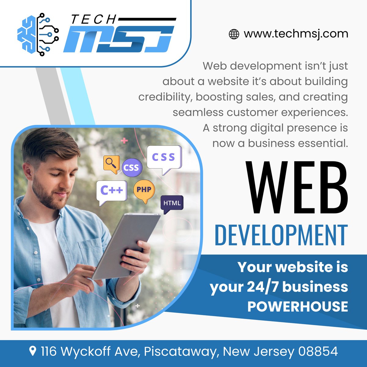 Techmsj9's tweet photo. Ready to level up online? Your website should work as hard as you do. 💪

 Visit 🌐 https://t.co/TkpXP8iBKk 

#BusinessBoost #Techmsj https://t.co/9ZftxMUfY8