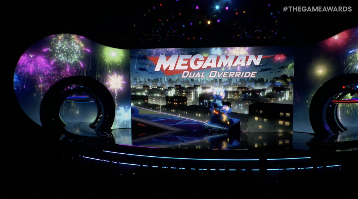 IGN's tweet image. BREAKING: Mega Man: Dual Override announced for 2027. #TheGameAwards