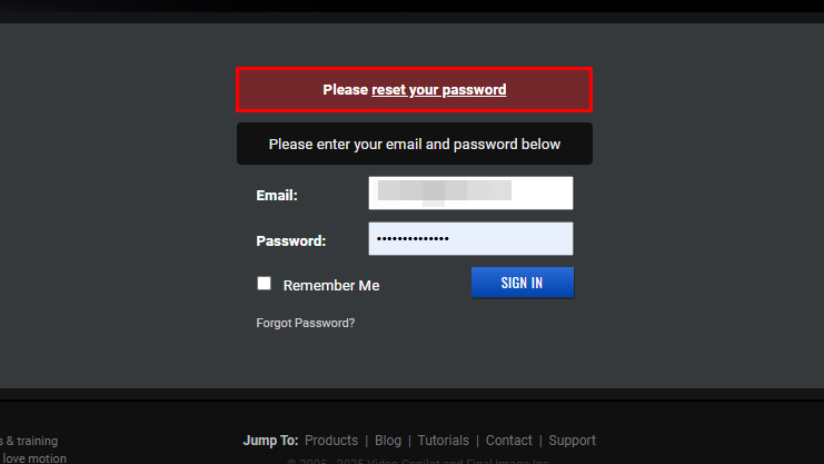 Video Copilot社のシステムメンテナンスに伴い、全ユーザーのパスワードがリセットされました。

リンク先の「Video Copilot アカウント パスワードリセット方法」をご参照のうえ、Video Copilot社アカウントのパスワードをリセットしてご利用ください。

flashbackj.com/video-copilot-…