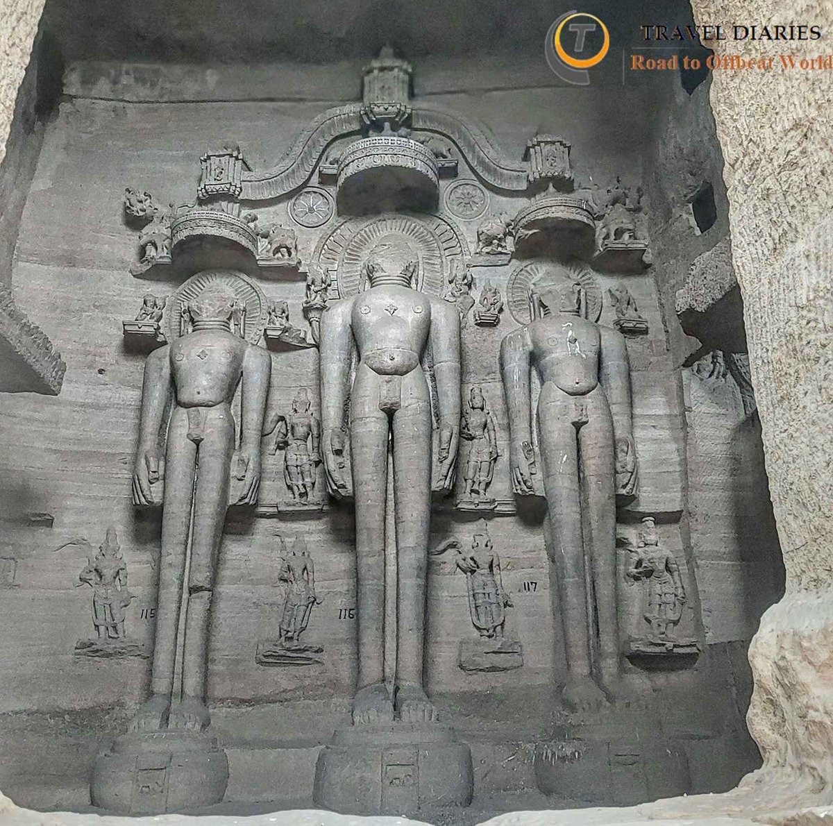 GAURAVIIFT's tweet image. Immaculate details at Rock-cut carvings at Gopachal Parvat, Gwalior showcasing a brilliant display of Stone craft, dating back to 7th-15th century.
lucky-vagabond.com/2025/12/Gopach…
#Carving #luckyvagabond #Architecture @MPTourism