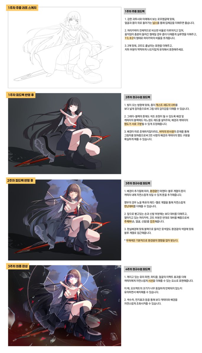 ✍️ - UGWA 일요일 클래스 수강생 3주간 피드백 변화

3주동안 완성도, 컴포지션 정리까지 하여, 최종 작업까지 진행 고생하셨습니다!