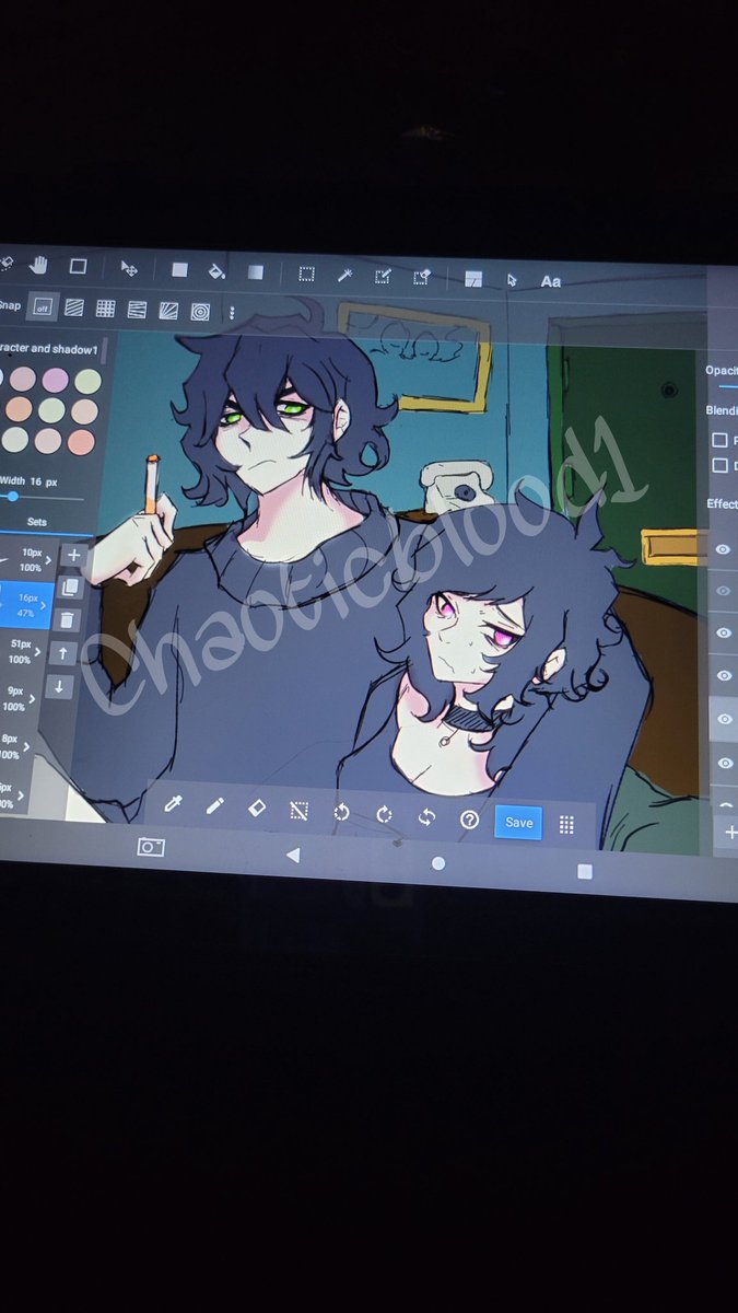 almost there. Just gotta shade next #tcoaal #andrewgraves #AshleyGraves #art #workinprogess #fanart #thecoffinofandyandleyley  #digitalart