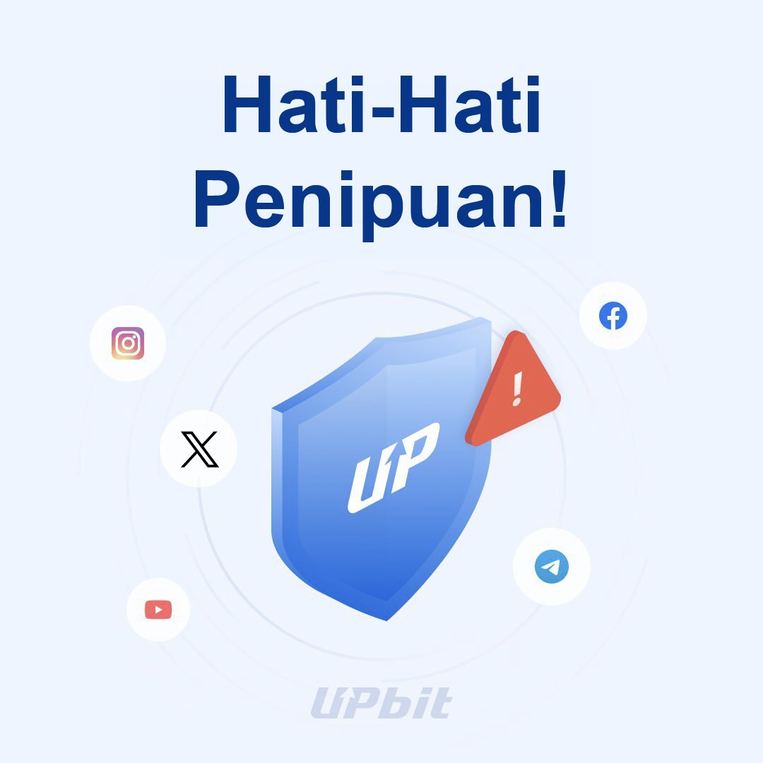 Kami masih menemukan ada banyak usaha penipuan yang mengatasnamakan Upbit.

Unduh “Upbit Global” HANYA di Google Play Store atau Apple App Store.
JANGAN mengunduh aplikasi Upbit di luar Google Play Store atau Apple App Store.

Pastikan hanya melakukan transaksi di website atau