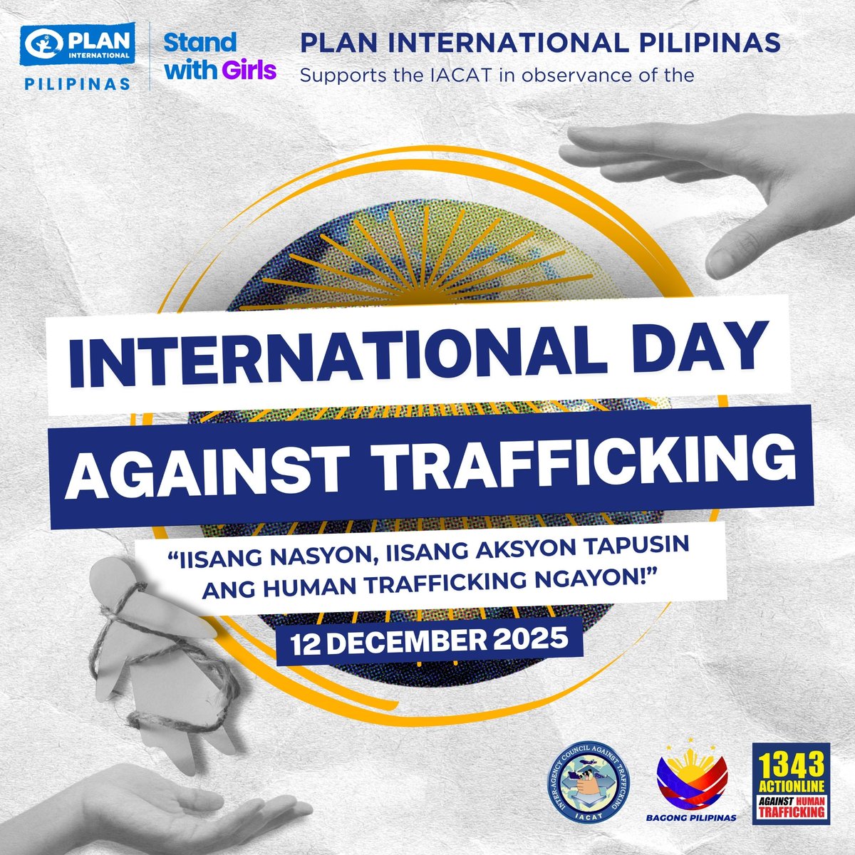 Human trafficking robs children, especially girls, of their rights, safety, &amp; future. Every girl deserves to live free from exploitation &amp; violence. Join us in building a safer world for girls.

#StandWithGirls #GirlsSafety #IACAT #IisangNasyonIisangAksyon
