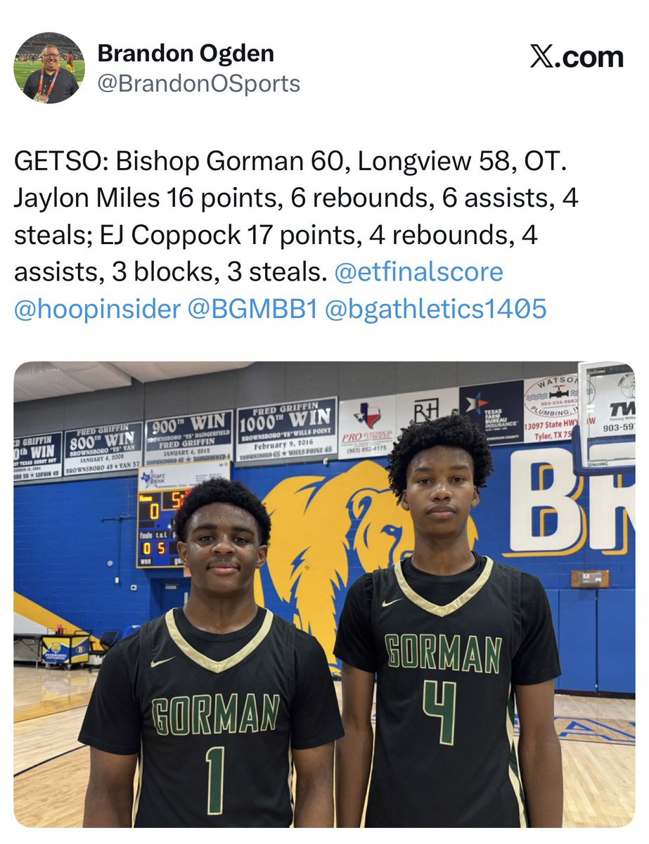 Bishop Gorman MBB tweet media