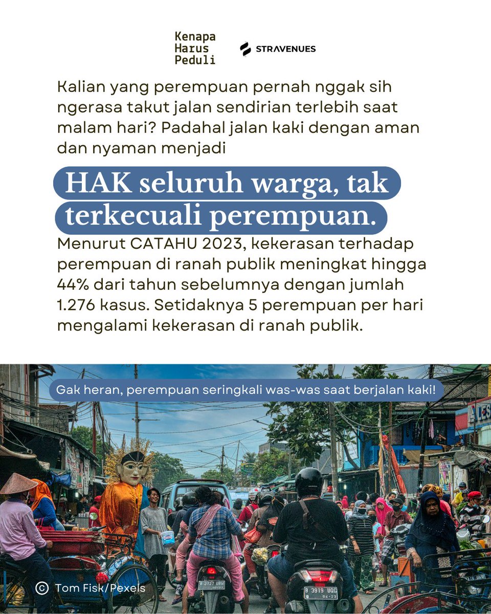 Dalam tata kota:

- Konsep tata ruang tradisional yang memisahkan zona permukiman, tempat kerja, kawasan komersial, dsb itu sangat menyulitkan perempuan. Perempuan cenderung punya pola perjalanan harian yang lebih beragam dibanding laki-laki: Ke tempat kerja, belanja kebutuhan
