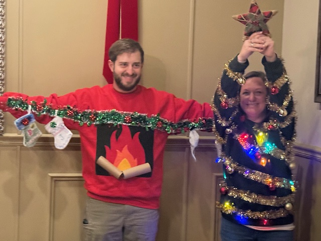 Avert your eyes! 😜 The ugly sweaters were on full display for EBS' annual holiday party! ⛄️🎄 Who do you think took the crown for the ugliest sweater?