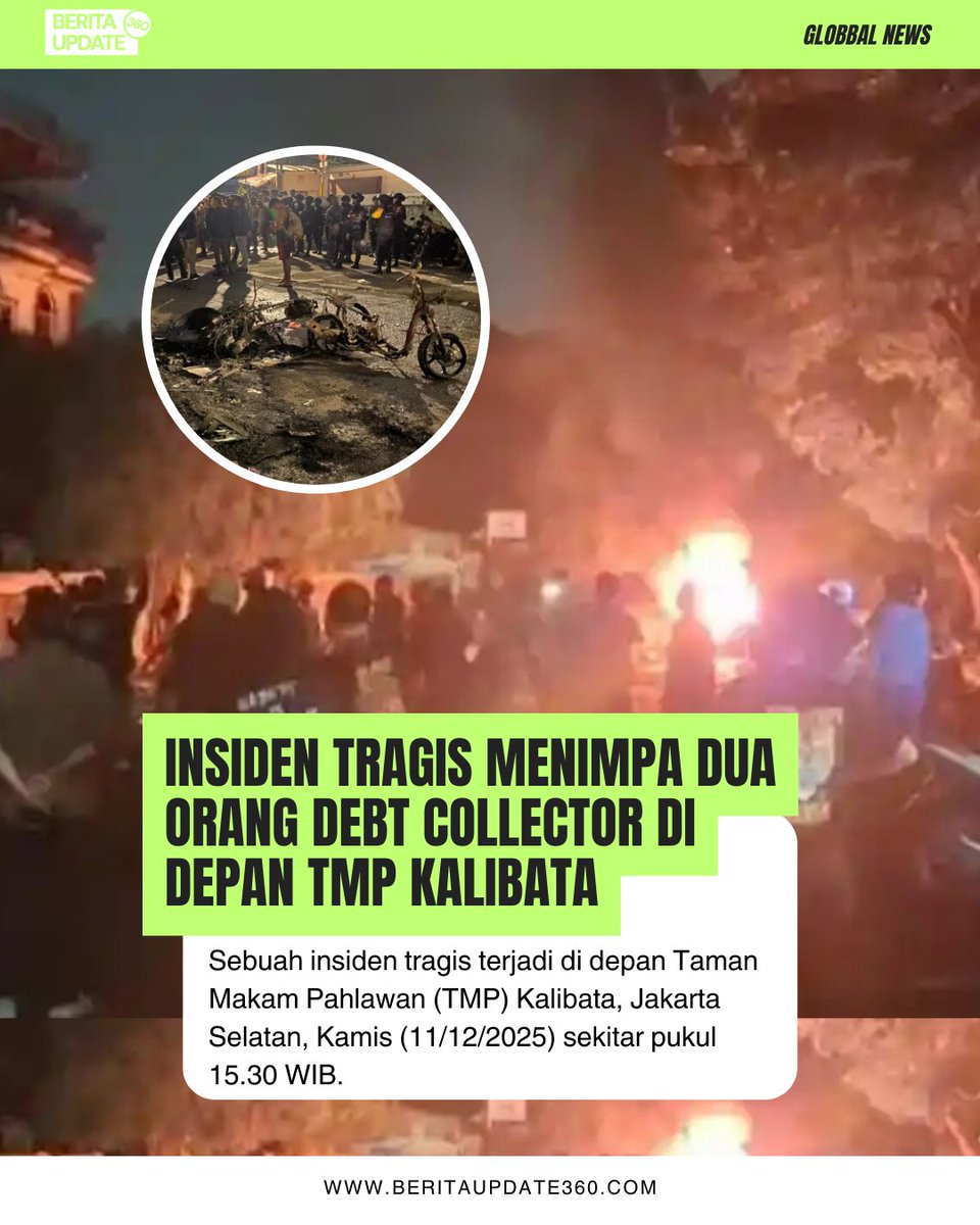 berita360_'s tweet photo. Insiden pengeroyokan terjadi di depan TMP Kalibata, Kamis (11/12/2025).
📌 Baca selengkapnya disini : https://t.co/wiEpEffmK4
#insiden #pengeroyokan #debtcollector #matel #kalibata Umazing JIMMYSEA LOVELY MOMENT #CentralchidlomxJimmySea PuncakShopee1212 https://t.co/O4ilfbfHy0