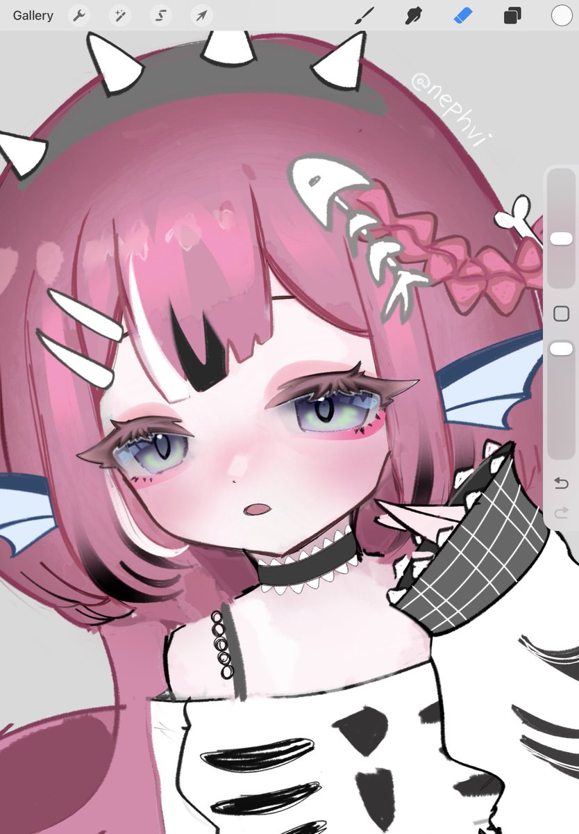 nephvi's tweet photo. drawing my sona  ⋅˚₊‧ ୨୧ ‧₊˚ ⋅ #oc #wip #rkgk #sona https://t.co/bRIfaYGU8A