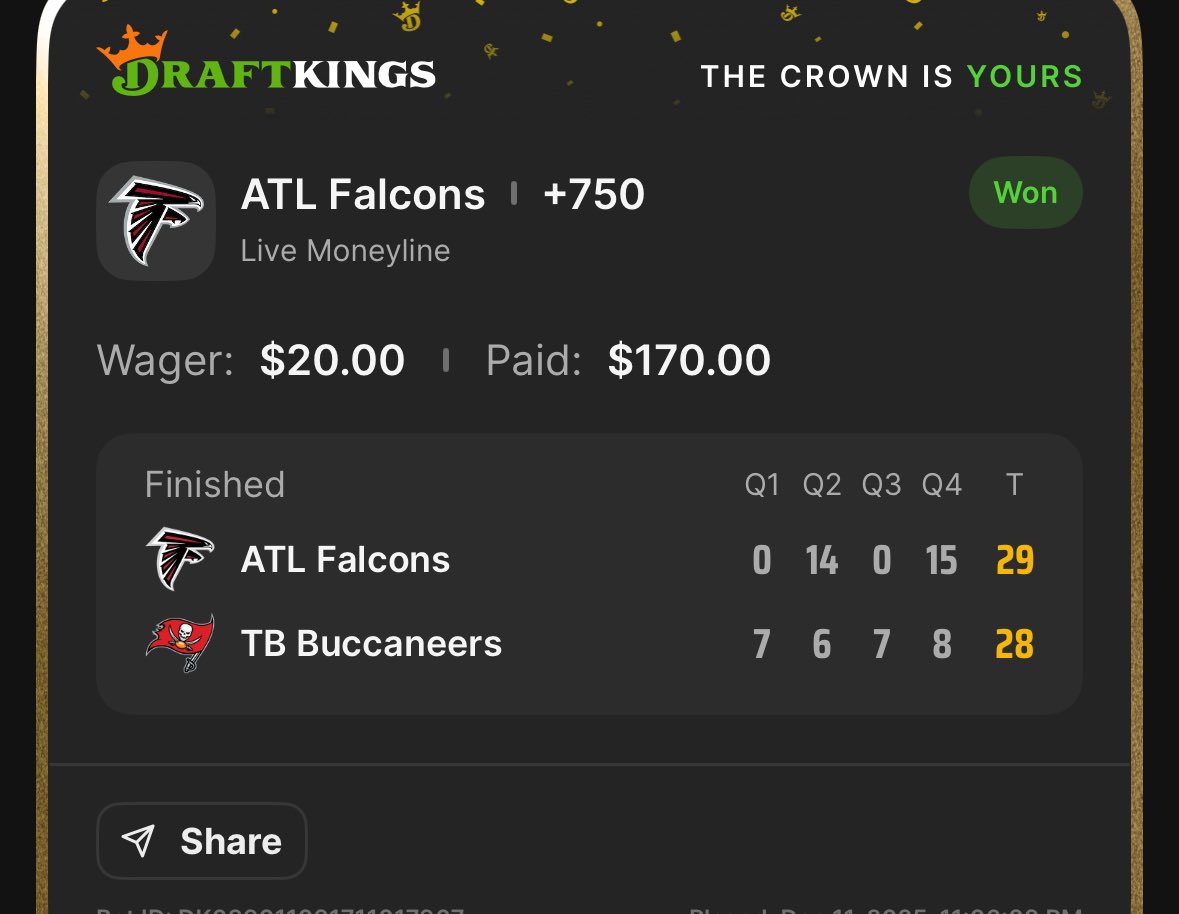 javien114's tweet image. Random lol  thanks birds. #draftkings #nfl #fieldgoal