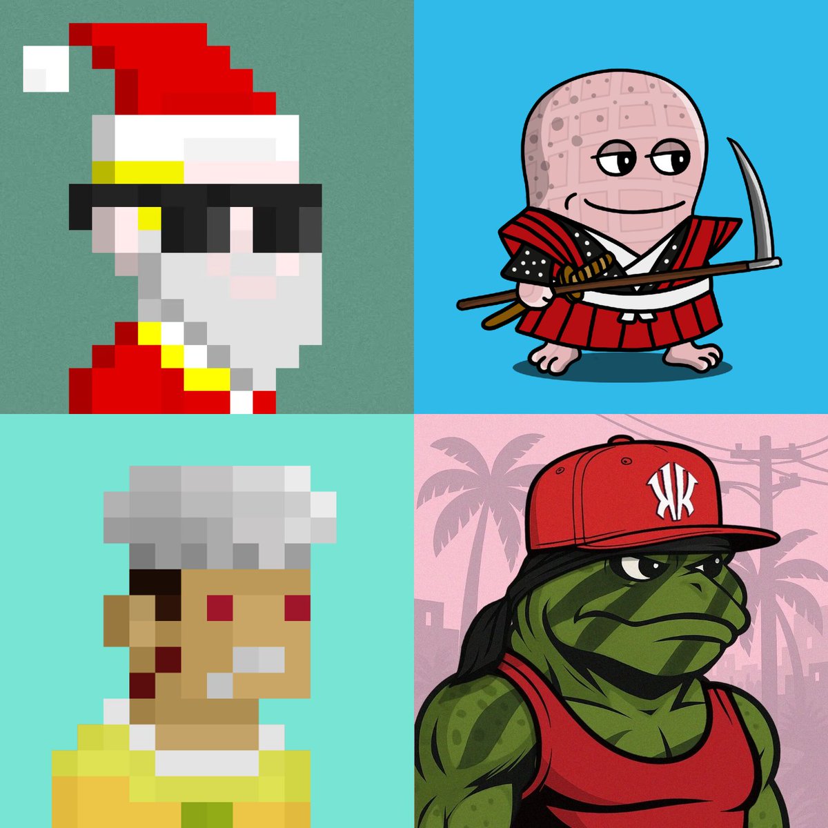 Merciless365's tweet image. 🎄 #Christmas #NFT #Giveaway

🎁 4 NFTs (Nutz, Combat Frogs, BTownMinis and re:gift shown)
🏆 1 Winner!

How to win:

✅️ Follow @Merciless365 &amp;amp; @Combat_Frogs 
❤️ Like
♻️ Repost
⬇️ Tag 3 &amp;amp; Comment $Base Address 

⏰️ Ends in 36 Hours! Good Luck fam!