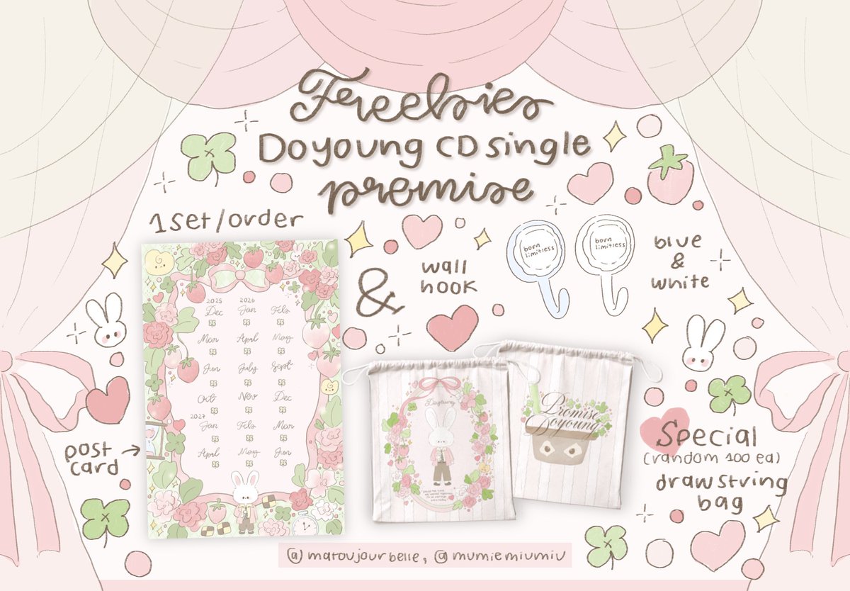 matoujourbelle's tweet photo. #withpmupdate - Doyoung Promise CD Single 🍀
พรีวิวของแถม สำหรับคนที่สั่งอัลบั้มโดยองกับเราค่ะ 🤍🫶🏻 https://t.co/yOYjEd52LD