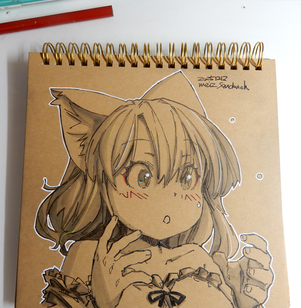 アナログ2402：びっくりガール】紙が小さいと自然とディフォルメになり