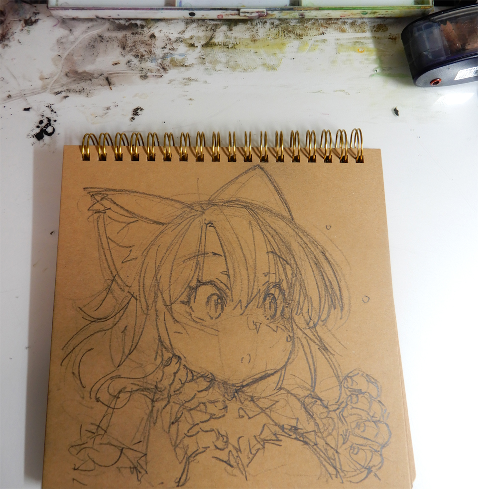 アナログ2402：びっくりガール】紙が小さいと自然とディフォルメになり