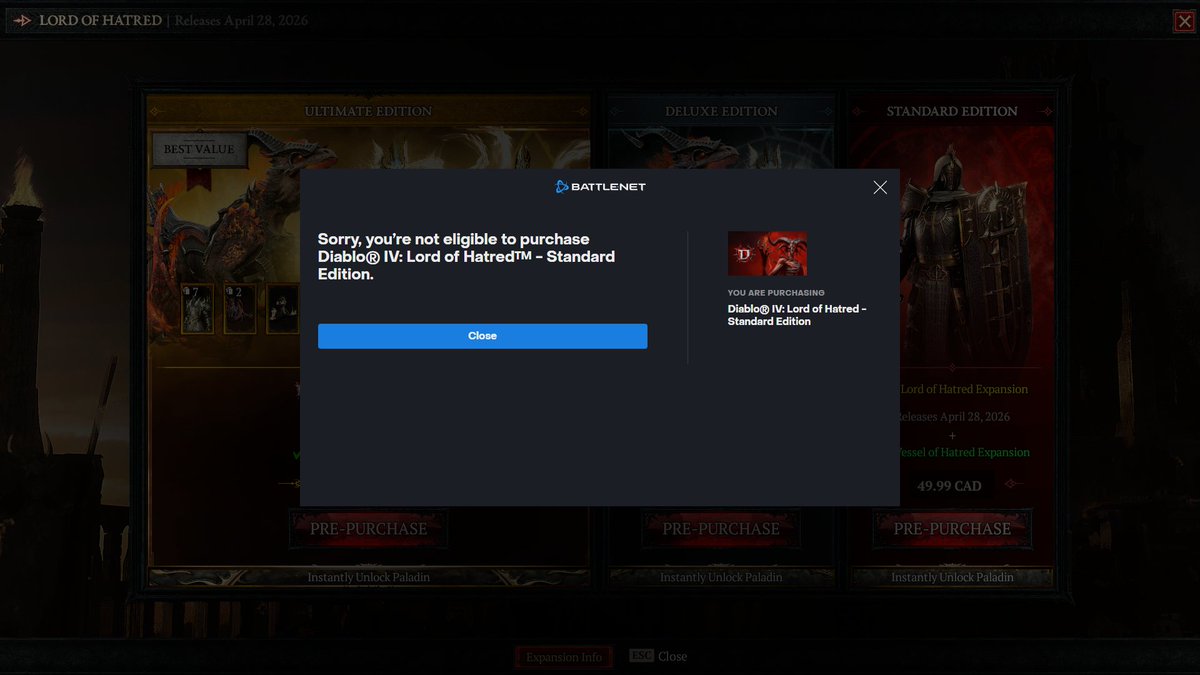 CrizPBitz's tweet image. Fine Diablo, i didnt want to play pally tonight anyway...😢