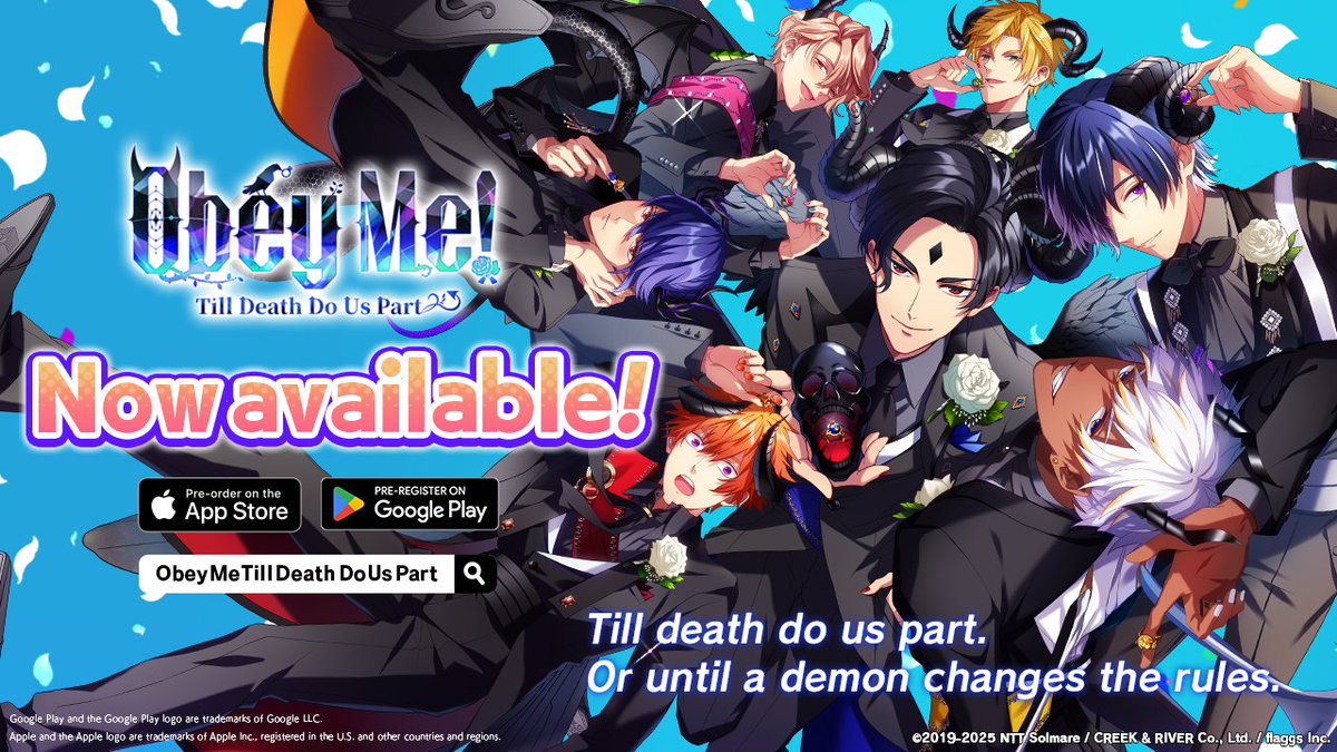 🐦: Happy wedding day! 💐
Today is your and ours big day!
That's right, Obey Me! Till Death Do Us Part is officially out now!🎉

Hop on to say "I do" to your beloved demon brother now!

Thank you so, so much for all your support! We truly couldn't have done it without you 💖

And