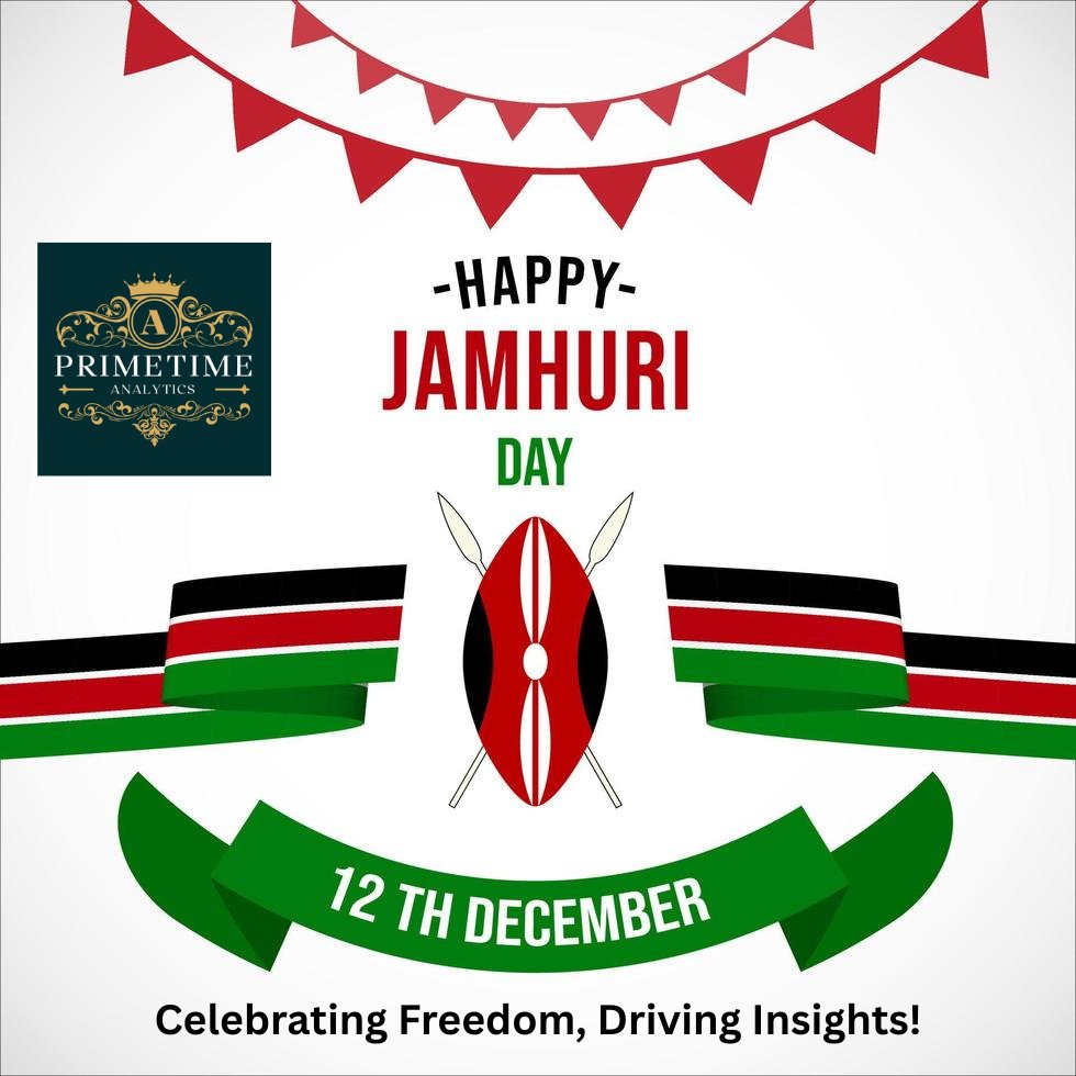 primeTanalytics's tweet photo. 🇰🇪 Happy #JamhuriDay! Kenya marks 62 years of independence. Let’s celebrate progress in development &amp; democracy. As 2027 approaches, embrace digital media &amp; AI for smart, safe, &amp; effective communication. 💡 #Peace #JamhuriDay #JamhuriDay2025 2x VIP https://t.co/y5ejs5OzAG