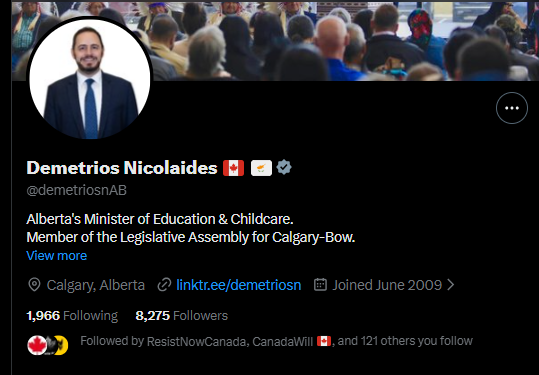 How's this for the UCP's idea of democracy?  Blocking a taxpaying Alberta.  I am your employer. Such hubris. This is the asshole that was okay with not counting class sizes .. now makes some big heroic announcement. Next level hubris.

<a href="/demetriosnAB/">Demetrios Nicolaides 🇨🇦 🇨🇾</a>
