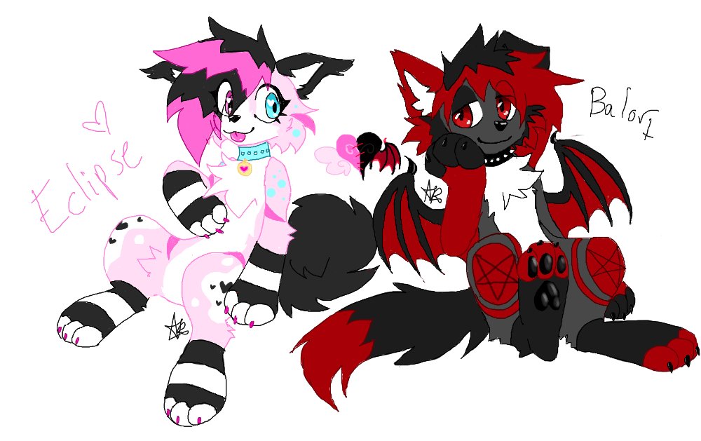 ProbablyACat1's tweet image. At last... Me and my boyfriend's sparkledog sonas... We're dating!!!