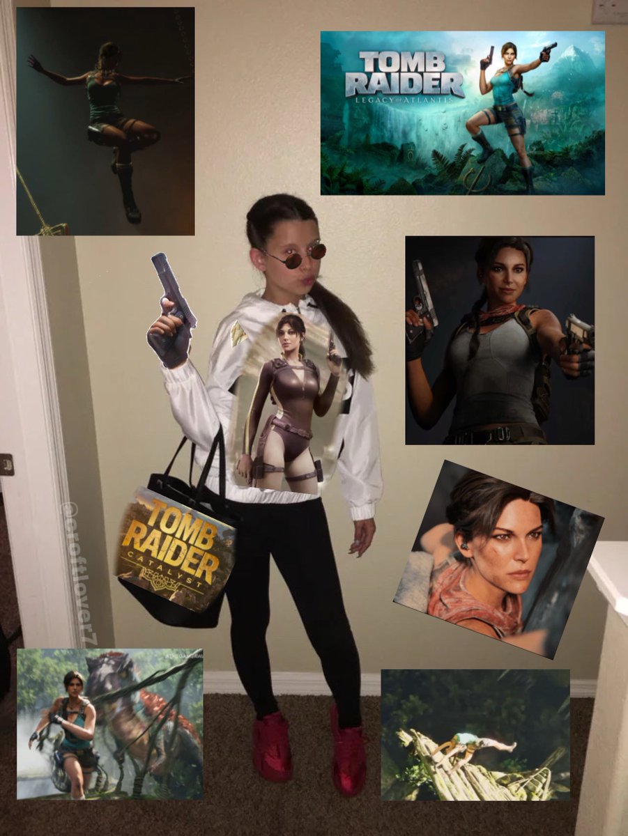 Croftlover7's tweet photo. Me arriving at the office with 0 sleep cause I watched Lara Croft and the two new Tomb Raider games announced: https://t.co/SUVDcWrAg9