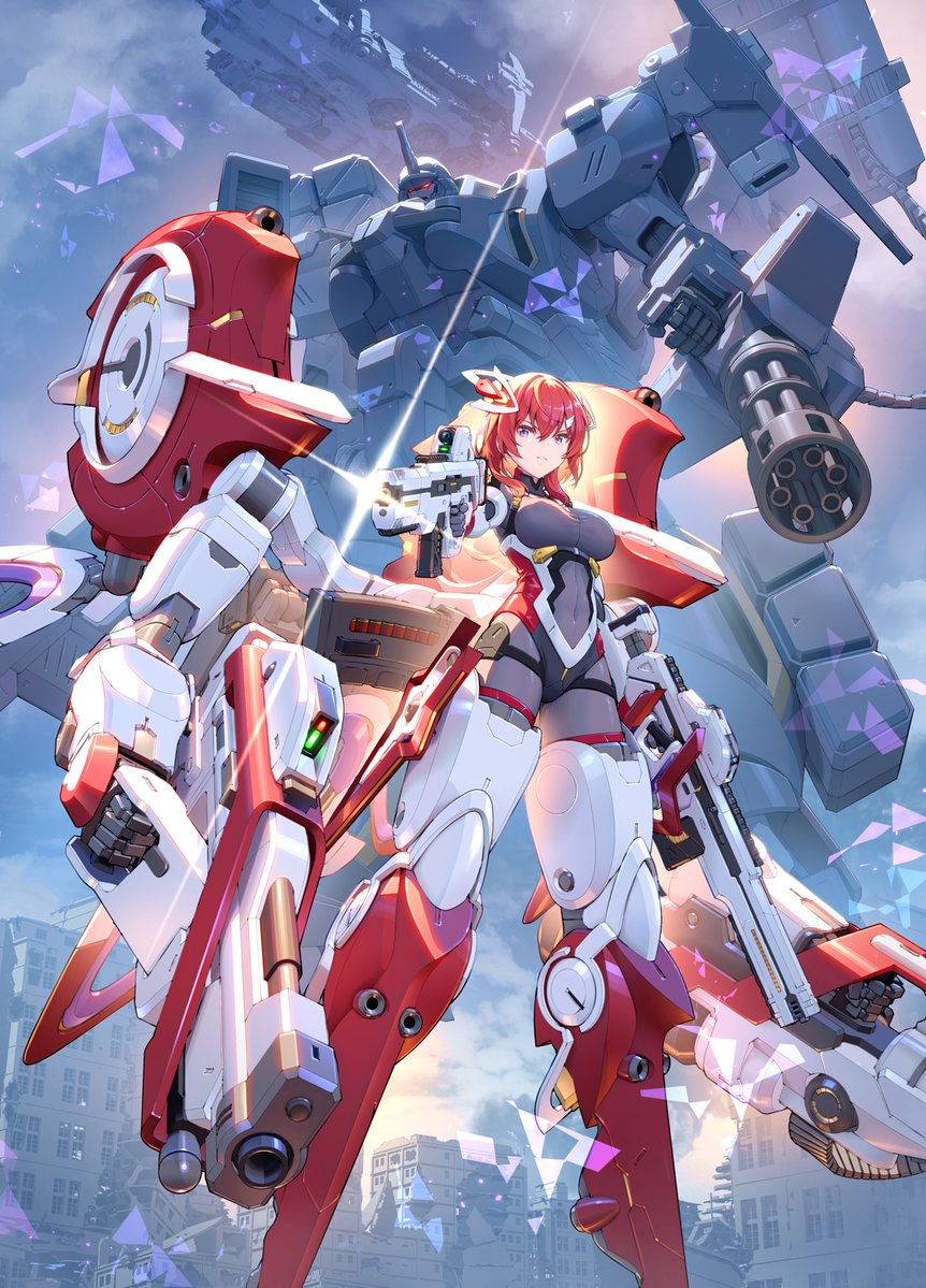 mobseka's tweet image. ◤◢ カバーイラスト解禁 ◤◢
『ヴァルキリー・バレット １
仲間を失った傭兵の転属先は、空を舞う少女たちの学園でした』

ヒットメーカー三嶋与夢がおくる
ヒロイックSFファンタジー、再始動！

GCノベルズより2026年2月28日発売！
全国の書店や通販サイトにて、
順次予約受付開始！

#ヴァルバレ