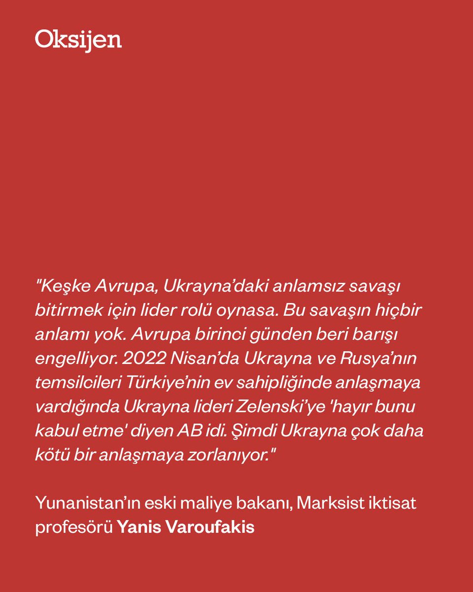 GazeteOksijen's tweet photo. “Ama dünyanın da sola hiç bu kadar ihtiyacı olmamıştı” diye devam ediyor Yunanistan’ın eski maliye bakanı. AB ile mücadelesi kitaplara konu olan iktisatçıya göre sol bu yüzden hatalarından ders çıkarıp kendini tekrar inşa etmek zorunda.

Metin Kaan Kurtuluş'un (@mkaankurtulus) Yanis Varoufakis ile röportajı bu hafta Oksijen’de.

https://t.co/yLHtMlRjCH