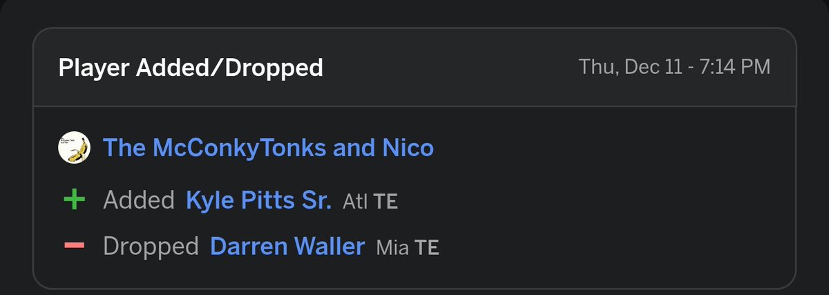 WailinJennings's tweet photo. @TheFFBallers Made the swap with 1 min before kickoff https://t.co/iYRisNeV5F