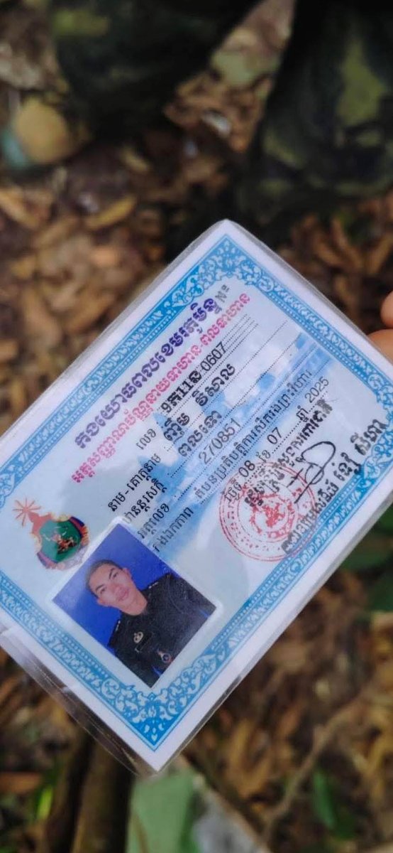 THAILAND Combodia War: 
Thai soldiers found leftovers of Combodian soldiers who left their posts.