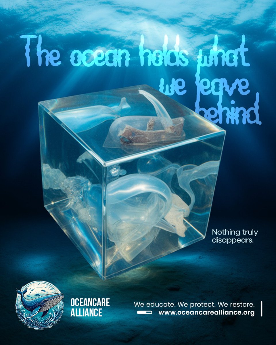 oceancareallnc's tweet photo. Plastic drifts, sinks, breaks apart, and travels for decades — even reaching the deepest places on Earth.
💙 What we leave becomes its future… and ours.
Choose reusable. Reduce plastic. Protect our blue planet.
#protectourblue #oceanawareness #theoceanremembers https://t.co/yDBa6ziSWQ