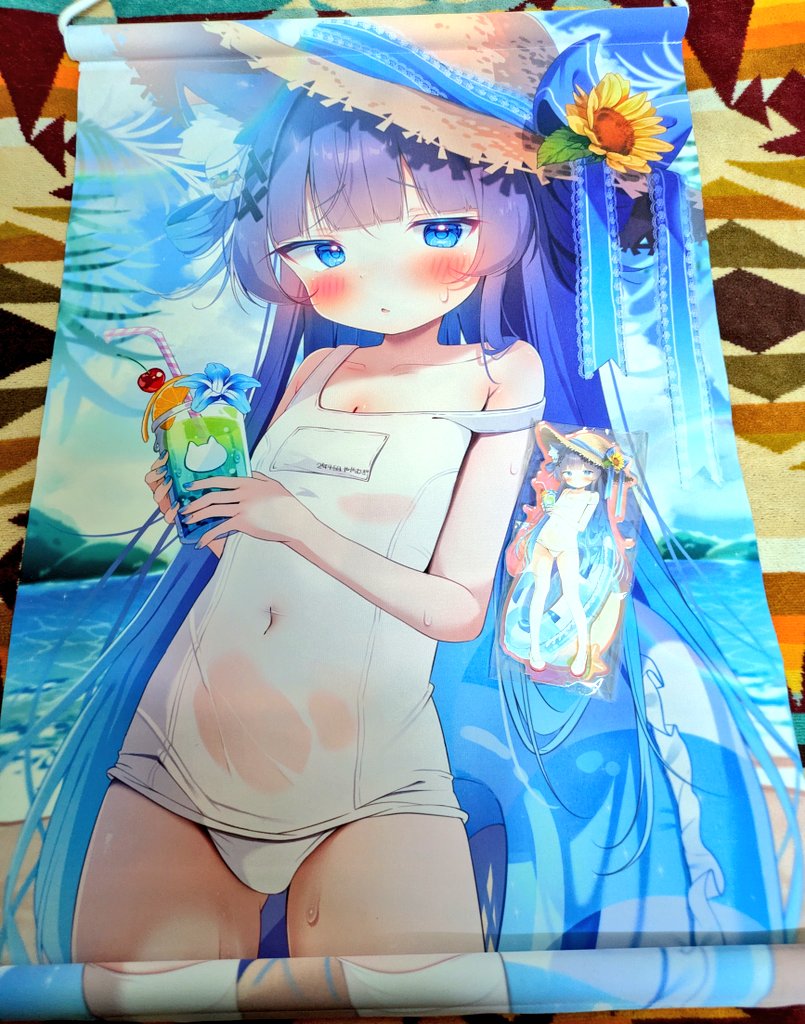 稍麦白スク水タペストリー＆アクリルスタンドが到着したぞい