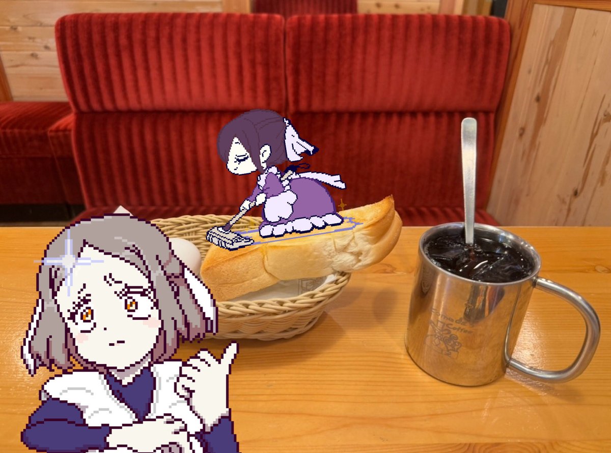 パンにバターを塗ってくれるメイドと
そんな姉の健気さを自慢する職場の後輩