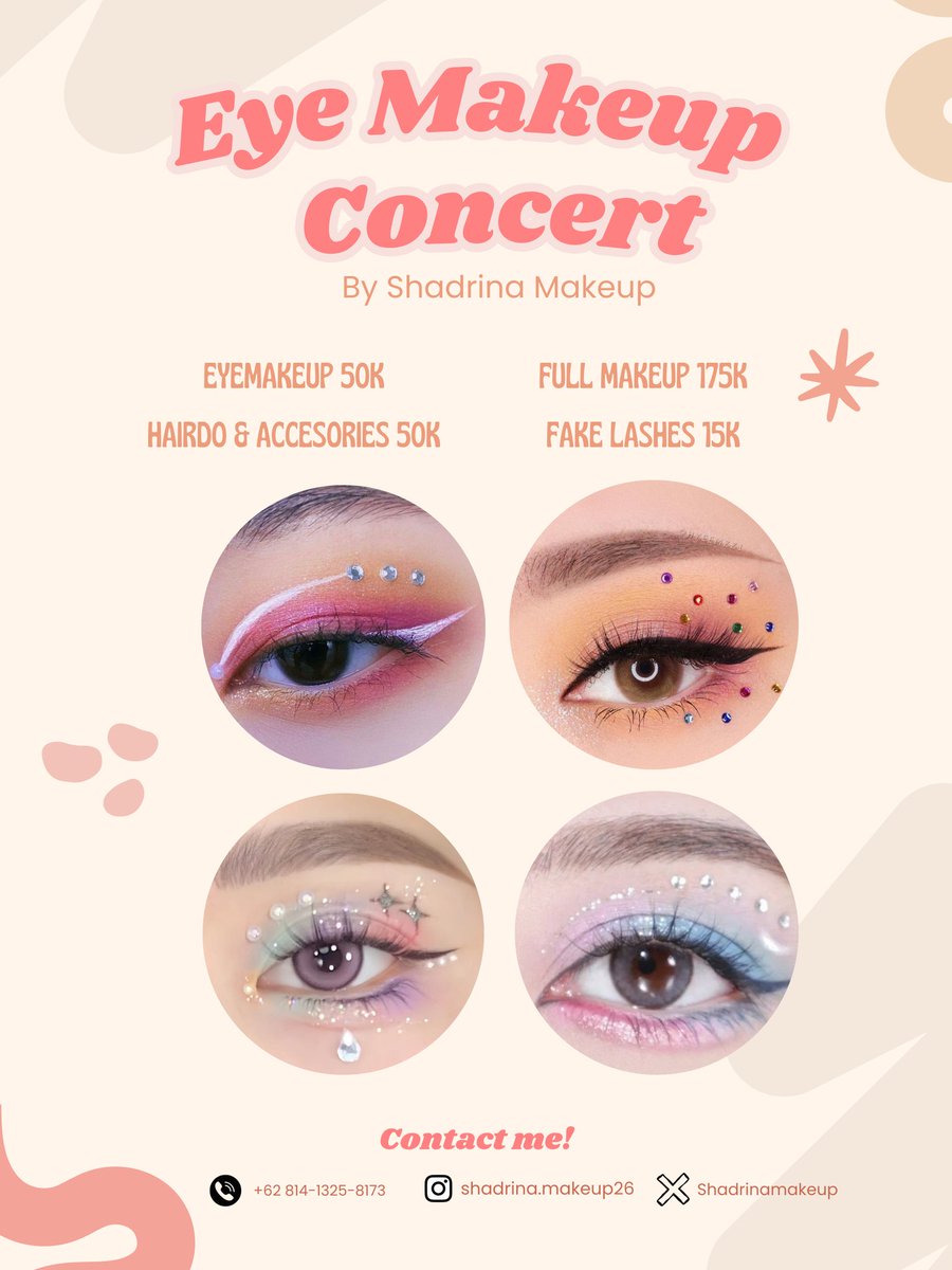ShadrinaMakeup's tweet photo. 💄Open slot Jasa Eye Makeup , Full Makeup &amp; Hair do Concert

RIIZE CONCERT TOUR [RIIZING LOUD] 
ATEEZ WORLD TOUR [IN YOUR FANTASY]
AESPA LIVE TOUR SYNK: aeXIS LINE
NCT WISH [INTO THE WISH: OUR WISH]
TREASURE TOUR [PULSE ON]

🔗Regist here : https://t.co/3AZT0TaOh4
#jasaeyemakeup https://t.co/mf98z9yRFB