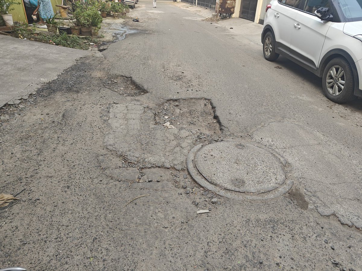 Condition of 10th Main Street, Z Block for the last 2 yrs. No one has cared to get it repaired. <a href="/chennaicorp/">Greater Chennai Corporation</a> <a href="/reclaimchennai/">Reclaim Chennai streets</a> <a href="/the_hindu/">The Hindu</a> <a href="/xpresstn/">TNIE Tamil Nadu</a> <a href="/dinathanthi/">DailyThanthi</a>
