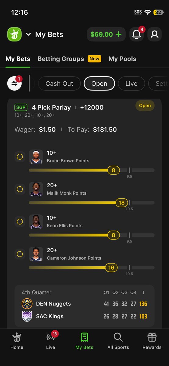 PopsD1996's tweet image. I was onto something tonight wish it wasn’t a blowout 🫠