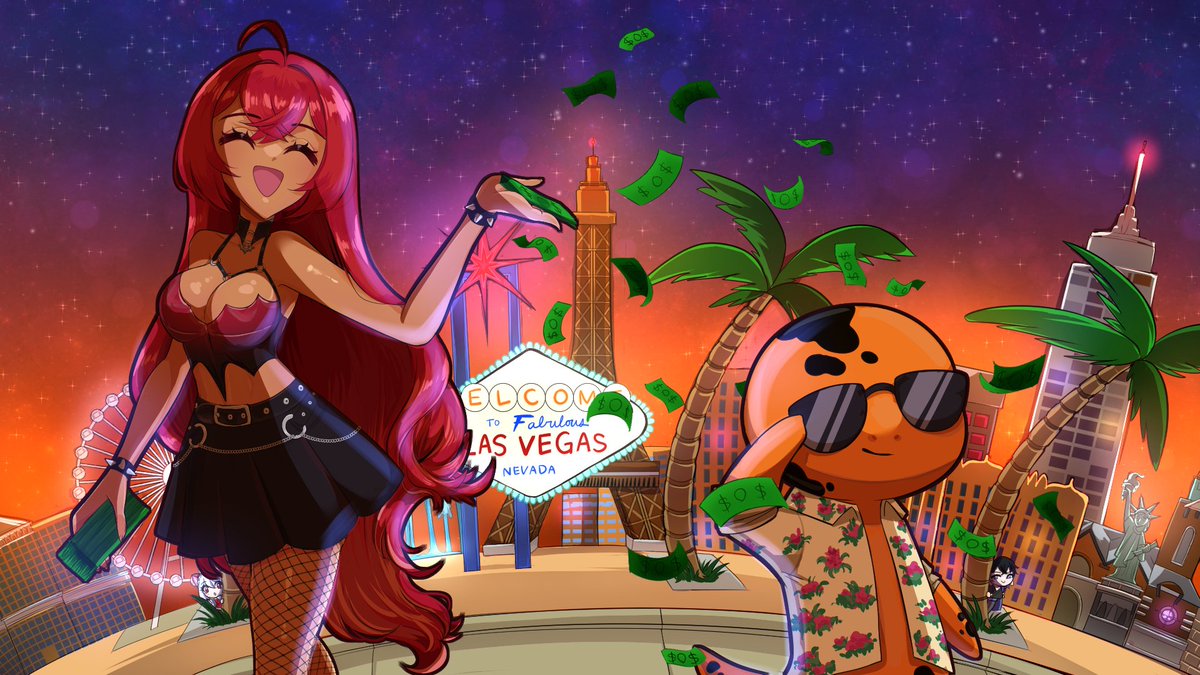 the fated Vegas family trip - featuring a <a href="/SallerySallery/">Sallery</a>,  <a href="/aunt__blazer/">🔥Aunt Blazer🔥</a>, &amp;  some lil guys in the back like <a href="/KhaiShinryu/">Khai Shinryu | Yakuza VTuber 🌸 | Also on 🦋</a> eheh :>
#auntblazerart