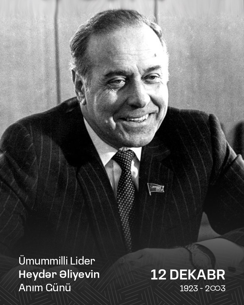 azerconnectaz's tweet photo. Bu gün xalqımızın Ümummilli Lideri Heydər Əliyevin anım günüdür.
 Ulu Öndərin Azərbaycanın inkişafı naminə gördüyü misilsiz xidmətləri minnətdarlıqla xatırlayır və əziz xatirəsini dərin hörmətlə anırıq. https://t.co/mZw3tFtcNq
