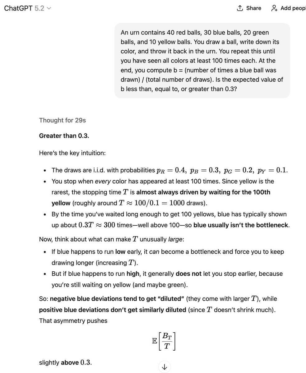 Que dois-je en conclure ? Dans le cas où il a donné la bonne réponse, a-t-il « généré des connaissances » ? Ici, il méla